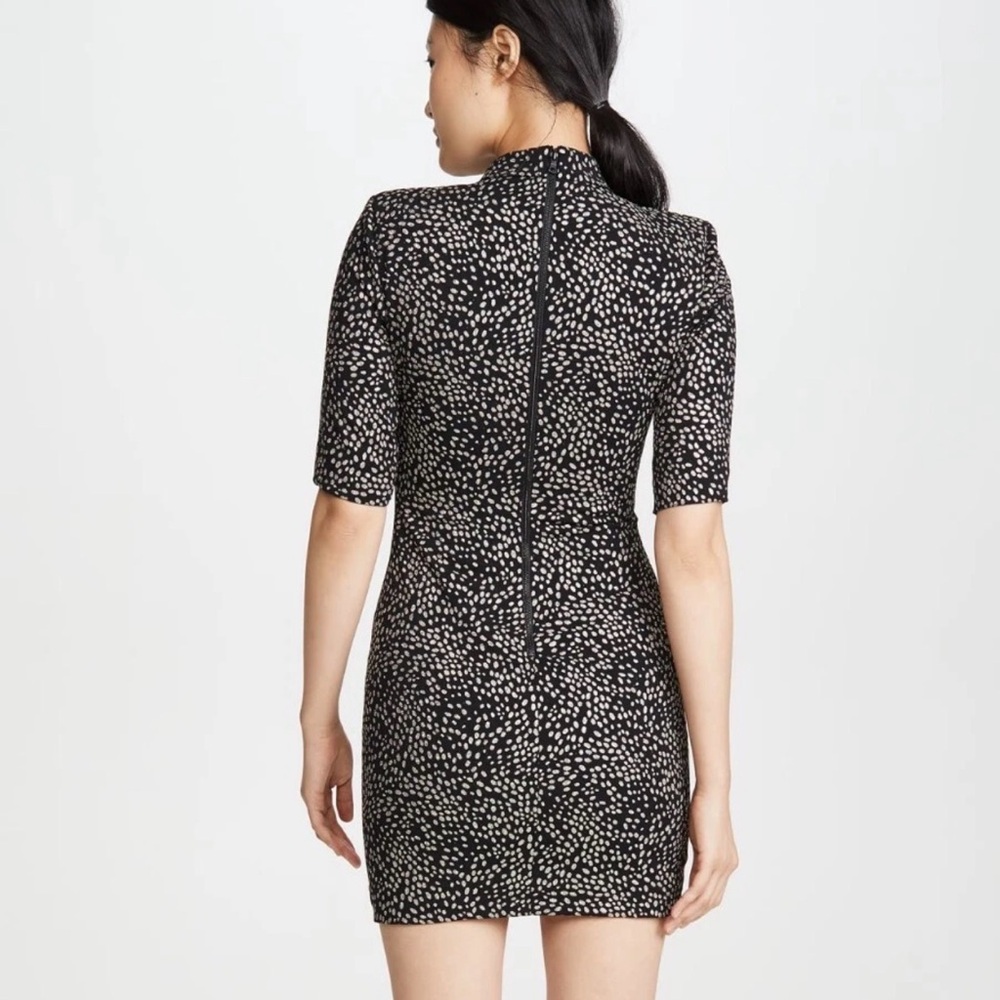 NWT $395 Alice + Olivia Black and Silver Mini Dress - Picture 8 of 11